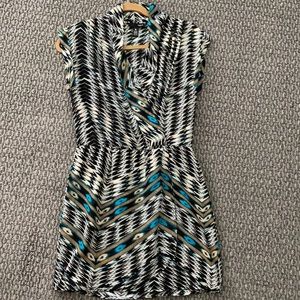 Aqua short sleeveless dress